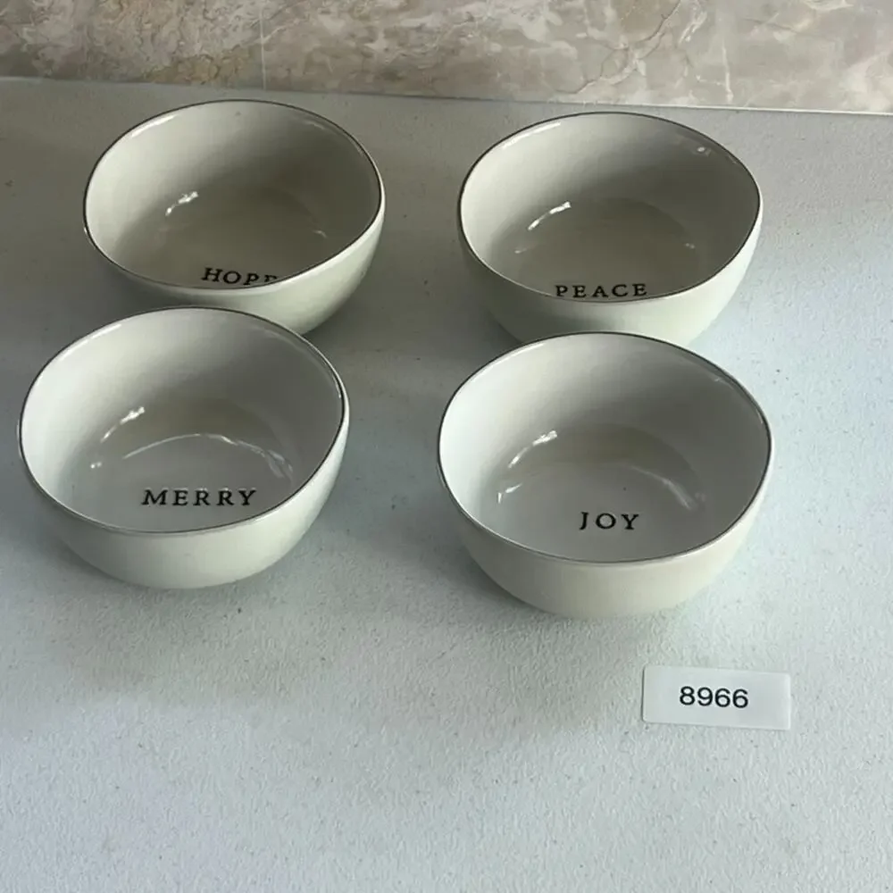 Hearth & Hand Magnolia Merry Hope Joy Peace Bowls Holiday Collection